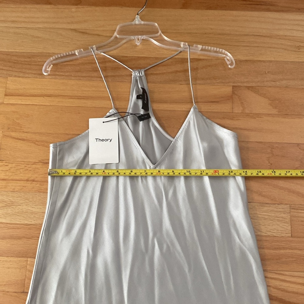 NWT Theory Draped Back Slip Top 100% Silk Size P - Picture 2 of 8